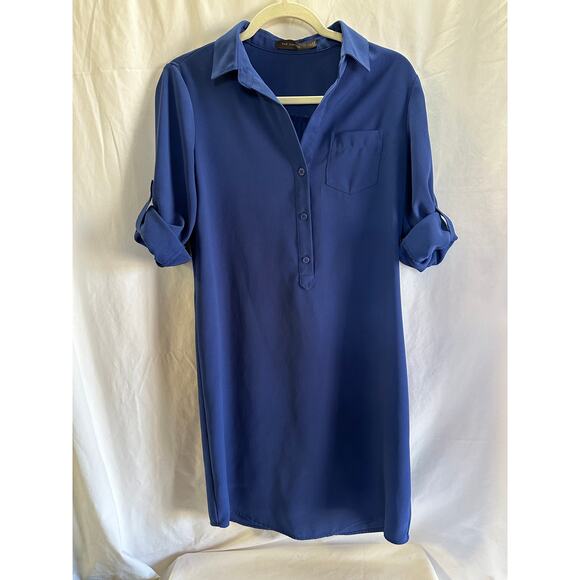 The Limited Royal Blue Button-Up Shirt Dress – Size S - Picture 1 of 3